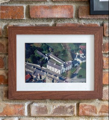 Brownes on the Green Aerial Photograph in Photo Frame